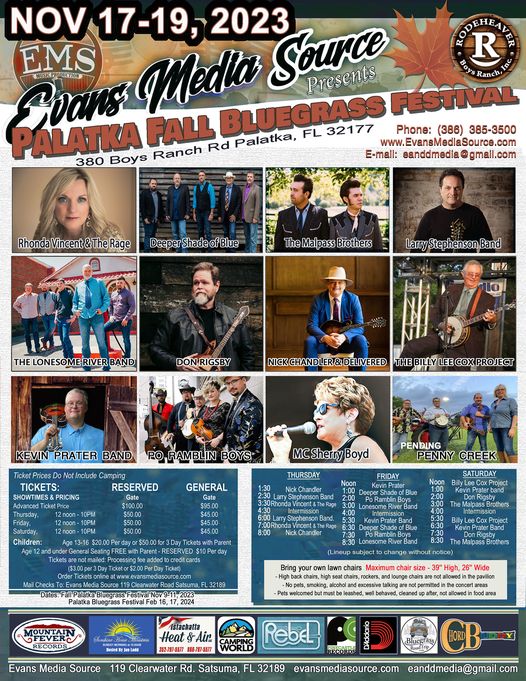 Palatka Fall Bluegrass Festival Visit Palatka